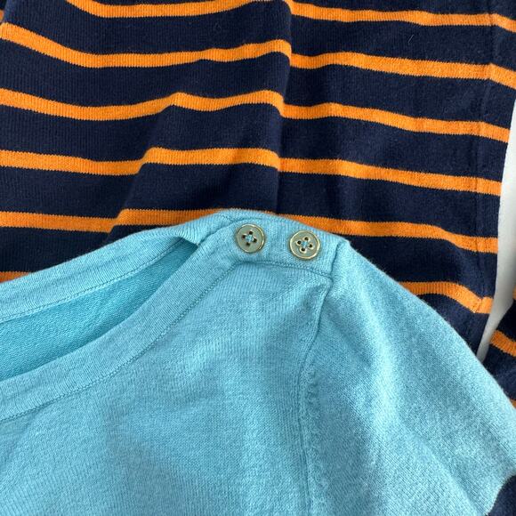 J McLaughlin Durham Ruffle Top Catalina Cloth 3/4 Sleeve Brown Cream Size XL - Picture 2 of 5